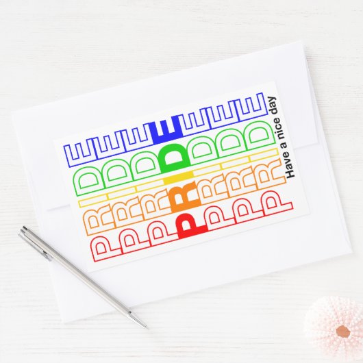Pride Rechthoekige Sticker (Envelop)
