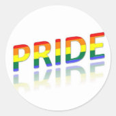 Pride Reflection Ronde Sticker (Voorkant)