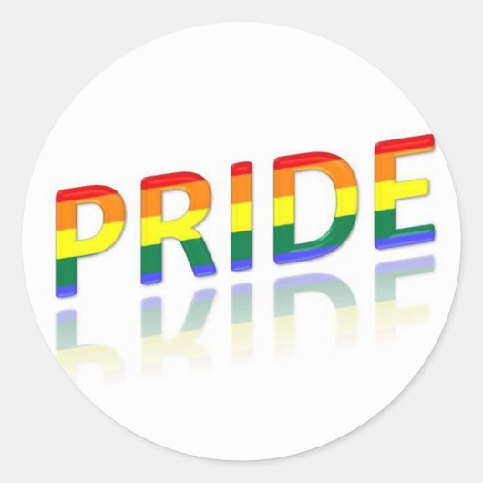 Pride Reflection Ronde Sticker (Voorkant)
