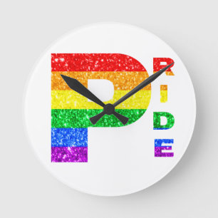 "PRIDE" REGENBOOG #3 RONDE KLOK