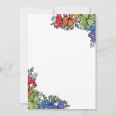 Pride Regenboog Bloemen Formele LGBT Bruiloft Kaart (Achterkant)