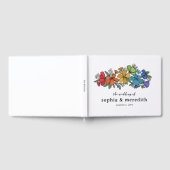 Pride Regenboog Bloemen LGBT Bruiloft Gastenboek (Volledig)