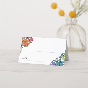 Pride Regenboog Bloemen LGBT Bruiloft Plaatskaartje