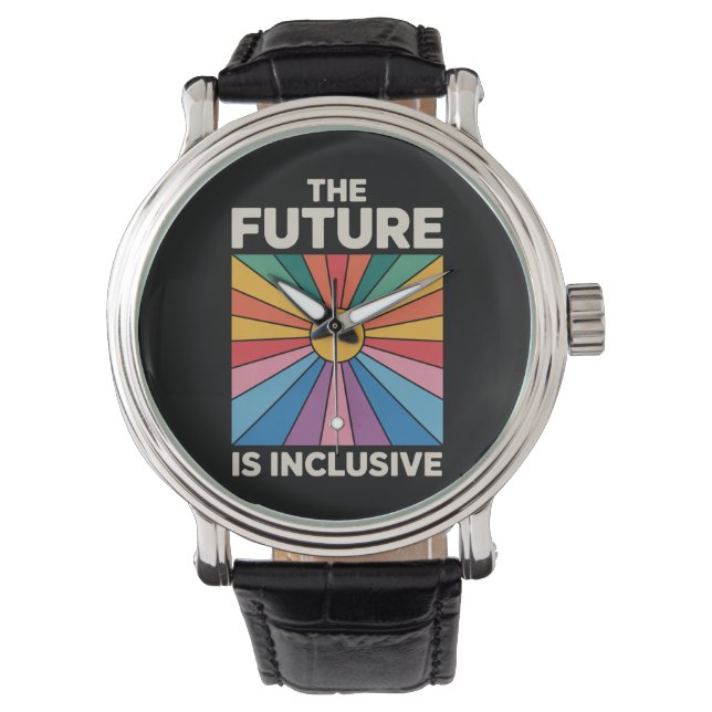 Pride Regenboog De Toekomst is Inclusief LGBTQ  Horloge (Voorkant)