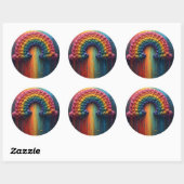 Pride regenboog druppel kleur ronde sticker (Vel)