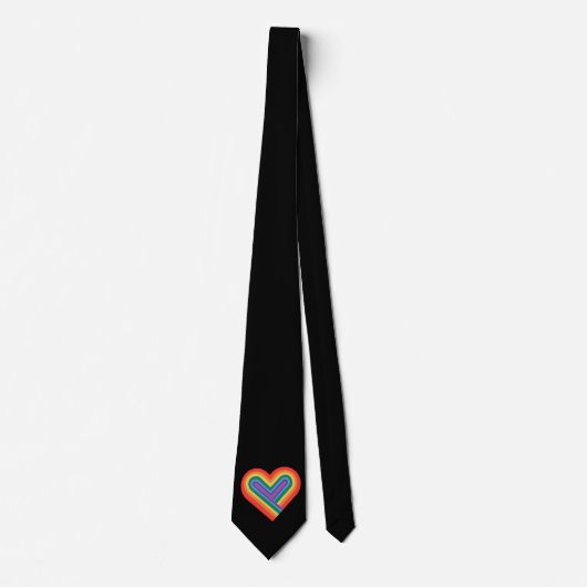 Pride Regenboog Hart Halsband Stropdas (Voorkant)