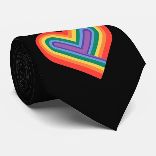 Pride Regenboog Hart Halsband Stropdas (Opgerold)