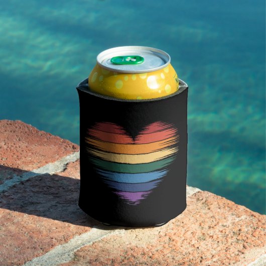 Pride Regenboog Hart Print LGBT Gay Pride  Blikjeskoeler (Insitu Zwembad)