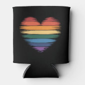 Pride Regenboog Hart Print LGBT Gay Pride  Blikjeskoeler (Voorkant)
