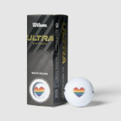 Pride Regenboog Hart Print LGBT Gay Pride  Golfballen (Verpakking)