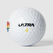Pride Regenboog Hart Print LGBT Gay Pride  Golfballen (Logo)