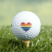 Pride Regenboog Hart Print LGBT Gay Pride  Golfballen (Insitu Shirt)