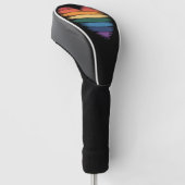 Pride Regenboog Hart Print LGBT Gay Pride Golfheadcover (Schuin)