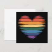 Pride Regenboog Hart Print LGBT Gay Pride Kaart (Voorkant / Achterkant)