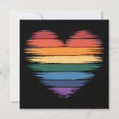 Pride Regenboog Hart Print LGBT Gay Pride Kaart (Voorkant)
