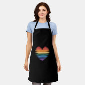 Pride Regenboog Hart Print LGBT Gay Pride Schort (Gedragen)