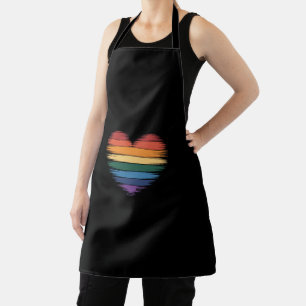 Pride Regenboog Hart Print LGBT Gay Pride  Schort