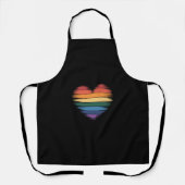 Pride Regenboog Hart Print LGBT Gay Pride Schort (Voorkant)