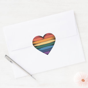 Pride Regenboog Hart Print LGBT Gay Pride Sticker