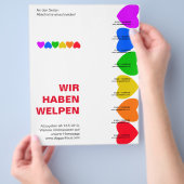 Pride Regenboog Harten Rip Off Flyer (Hand)