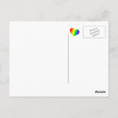 Pride Regenboog Hartlijn Ansichtkaart Briefkaart (Achterkant)