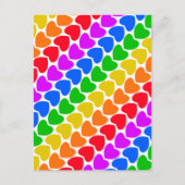 Pride Regenboog Hartlijn Ansichtkaart Briefkaart (Voorkant)
