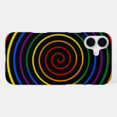 Pride Regenboog Hypnotiserend V2 iPhone Hoesje (Achterkant horizontaal)