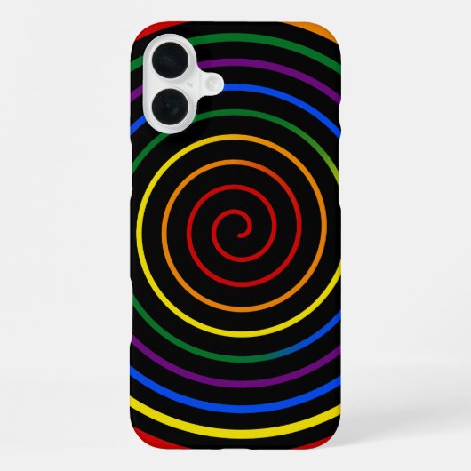 Pride Regenboog Hypnotiserend V2 iPhone Hoesje (Achterkant)