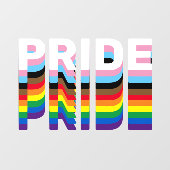 Pride regenboog inclusieve diversiteit lgbtq typog raamsticker (Vel)