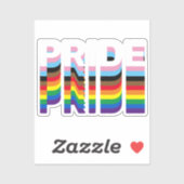 Pride regenboog inclusieve diversiteit lgbtq typog sticker (Vel)