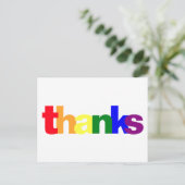 Pride Regenboog Kleuren Bedankt Ansichtkaart Briefkaart (Staand voorkant)