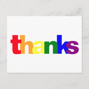 Pride Regenboog Kleuren Dank Je Postkaart