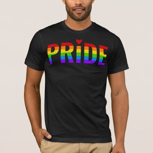 PRIDE Regenboog Kleuren Diversiteit & Eenheid T-shirt (Voorkant)