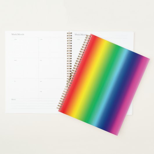 Pride regenboog kleuren homo vlagpatroon laat mode planner (Display)