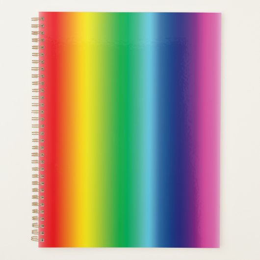 Pride regenboog kleuren homo vlagpatroon laat mode planner (Voorkant)