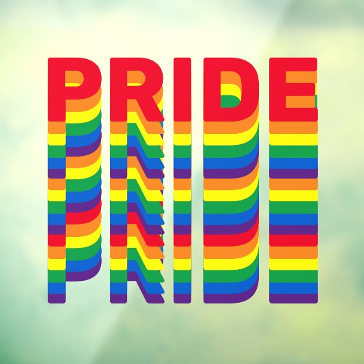Pride regenboog kleuren lgbt lgbtq retro cool cust raamsticker (Vel 3)