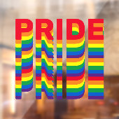 Pride regenboog kleuren lgbt lgbtq retro cool cust raamsticker (Vel 2)