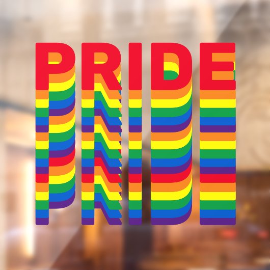 Pride regenboog kleuren lgbt lgbtq retro cool cust raamsticker (Vel 2)