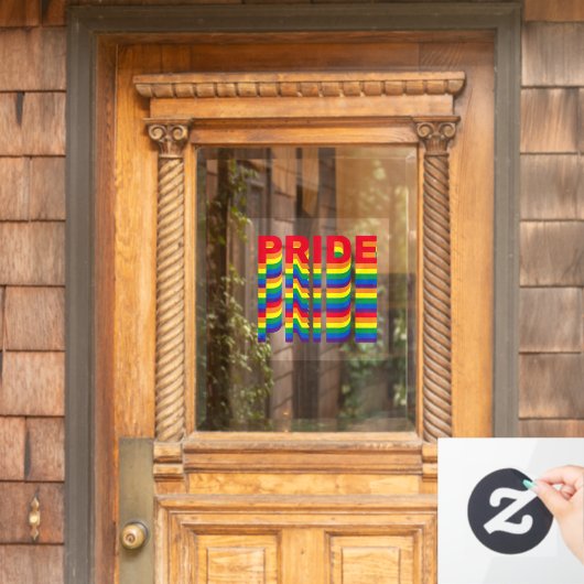 Pride regenboog kleuren lgbt lgbtq retro cool cust raamsticker (Huis Deur)