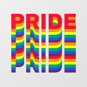 Pride regenboog kleuren lgbt lgbtq retro cool cust raamsticker (Vel)