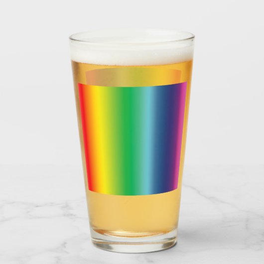 Pride regenboog kleuren lgbtq lgbt gay queer duide glas (Voorkant gevuld)