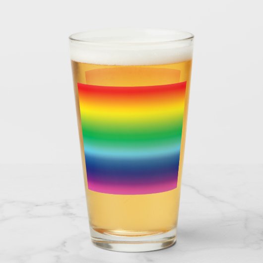 Pride regenboog kleuren lgbtq lgbt gay vlag duidel glas (Voorkant gevuld)