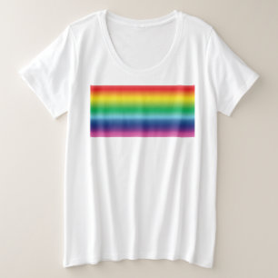 Pride regenboog kleuren lgbtq lgbt gay vlag patroo grote maat t-shirt