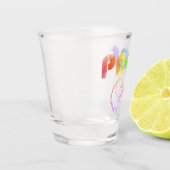 Pride Regenboog Leeuw Omtrek Transparant Shot Glas (Links)