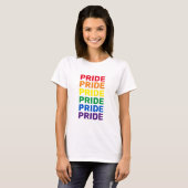 Pride regenboog lgbt homo vlag typografie modern c t-shirt (Voorkant volledig)