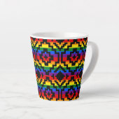 Pride Regenboog LGBTQ Geometrisch Latte Mok (Rechterhoek)