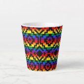 Pride Regenboog LGBTQ Geometrisch Latte Mok (Voorkant)