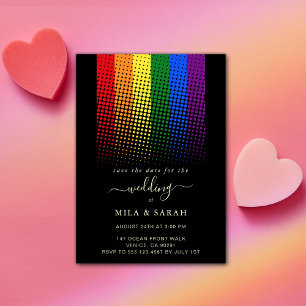 Pride Regenboog LGBTQ Hart Trouwen Kaart