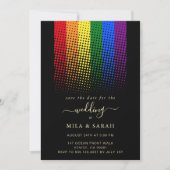 Pride Regenboog LGBTQ Hart Trouwen Kaart (Voorkant)