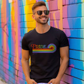 Pride Regenboog LGBTQ Heren Basic Donkere T-Shirt